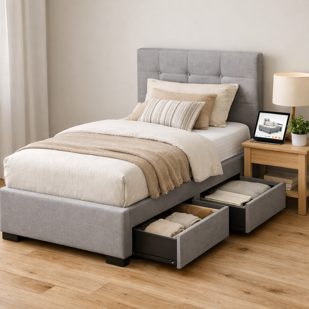 Best Places to Buy Stylish Single Beds With Storage Online