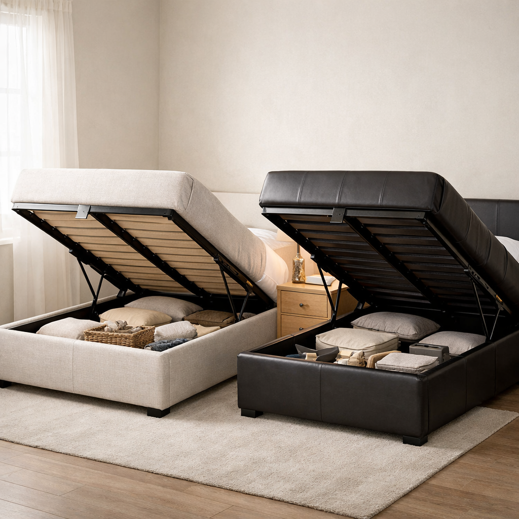 Top Ottoman Beds in Faux Leather or Linen for Small Spaces